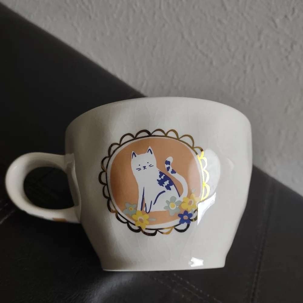 Threshold "Cat Mom" Stoneware Mug with Gold Trim and Crinkle Finish - Picture 6 of 9